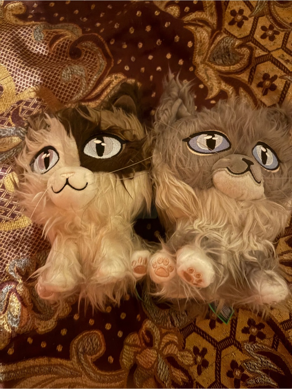 Eevee and yoshi makeship plushies
